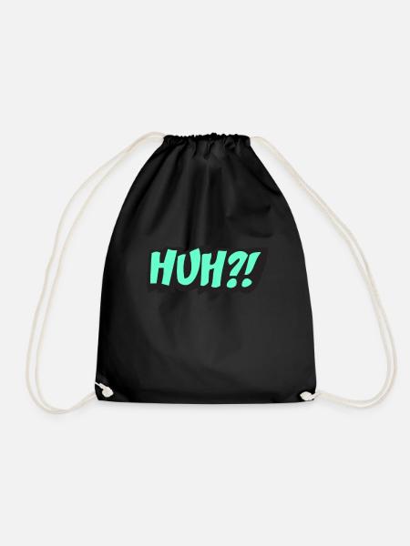 HUH? - Turnbeutel - Schwarz