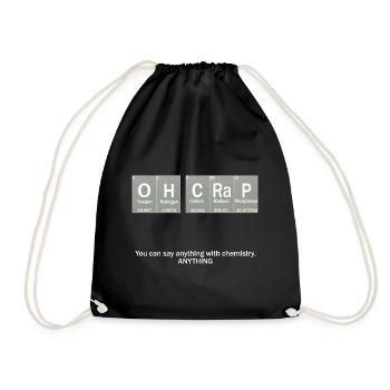 Oh Crap! - Drawstring Bag - black - Front