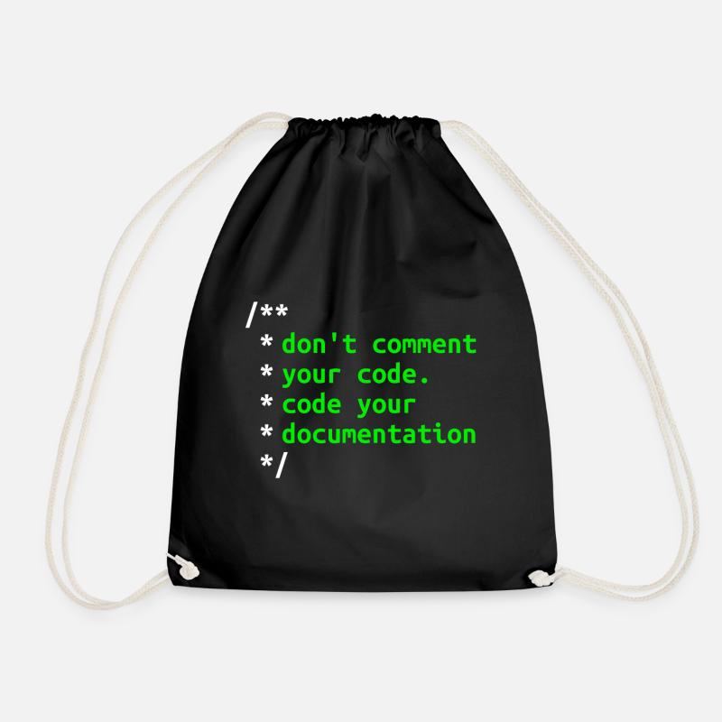 Don't Comment Your Code. Code Your Documentation. - Turnbeutel - Schwarz