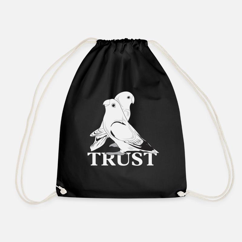 turtledoves - Drawstring Bag - black
