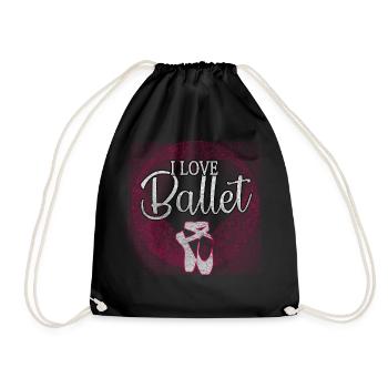Ballett Tänzerin - Turnbeutel - Schwarz - Vorne