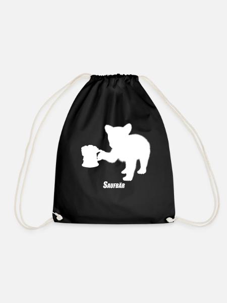 Saufbaer Funshirt - Turnbeutel - Schwarz
