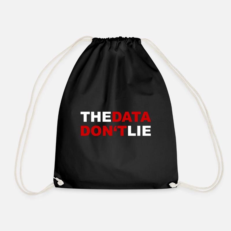 Data - Drawstring Bag - black
