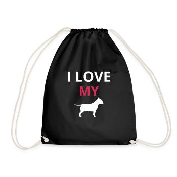 Bull Terrier - Turnbeutel - Schwarz - Vorne