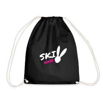 Vacances d'hiver ski cadeau montagne sport noel - Sac de sport léger - noir - Devant