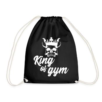 King of gym König der Fitness - Turnbeutel - Schwarz - Vorne