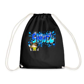 Graffiti Samuel Printable - Drawstring Bag - black - Front