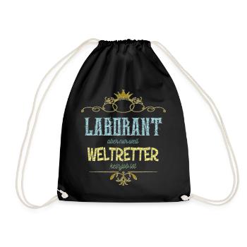 Laborant Weltretter - Turnbeutel - Schwarz - Vorne