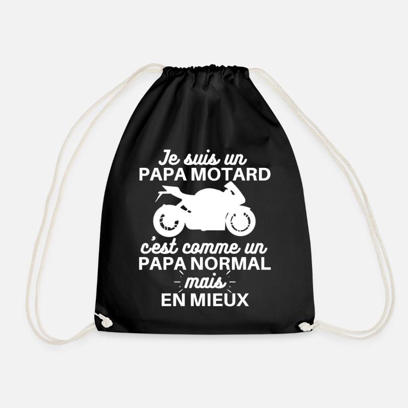 Je suis un papa motard c'est comme un papa normal - Sac de sport léger - noir