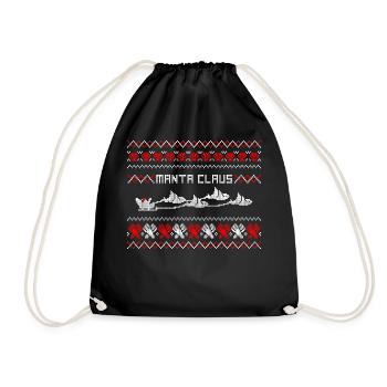 Ugly Christmas Manta Claus Mittel - Turnbeutel - Schwarz - Vorne