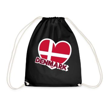 Danemark drapeau patriote cadeau État d'origine UE - Sac de sport léger - noir - Devant