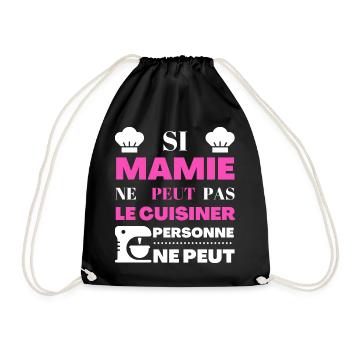 T shirt mamie cuisine humour mamie cadeau - Sac de sport léger - noir - Devant