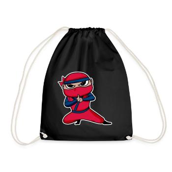 Ninja - Drawstring Bag - black - Front