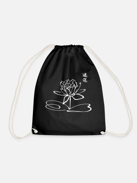 Lotus, Reiki, Healing, Yoga, Chakra - Turnbeutel - Schwarz