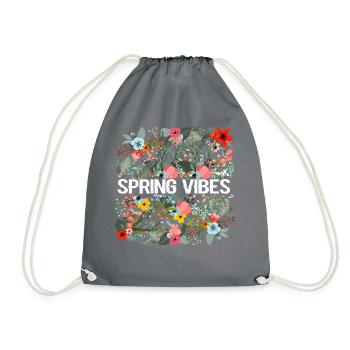 SPRING VIBES - Turnbeutel - Grau - Vorne