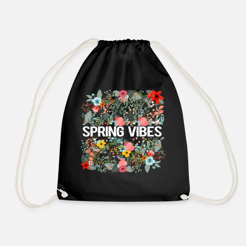 SPRING VIBES - Turnbeutel - Schwarz