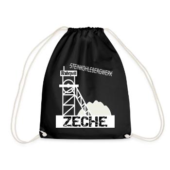 Ruhrpott Zeche - Turnbeutel - Schwarz - Vorne