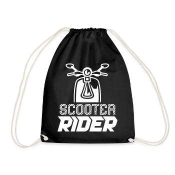 Scooter Riders Ride Scooter Scooter Moped - Drawstring Bag - black - Front