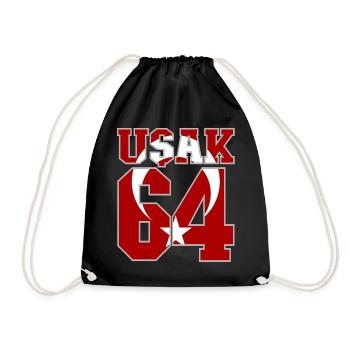 Usak 64 Drapeau de la Turquie - Sac de sport léger - noir - Devant