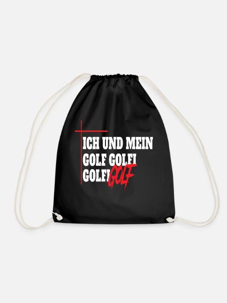 Ich und mein Golf Golfi Golfi Golf - Turnbeutel - Schwarz