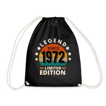 LEGEND 1972, VINTAGE 1972 - Drawstring Bag - black - Front