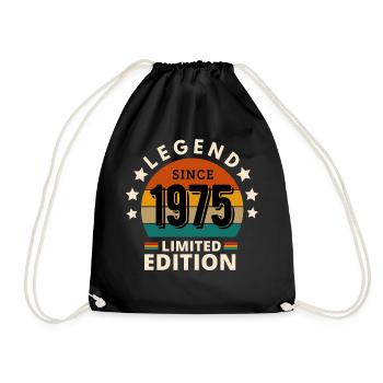 LEGEND 1975, VINTAGE 1975 - Drawstring Bag - black - Front
