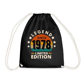 LEGENDE 1978, JAHRGANG 1978 - Turnbeutel - Schwarz - Vorne