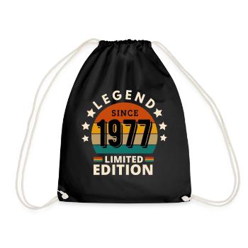 LÉGENDE 1977, MILLÉSIME 1977 - Sac de sport léger - noir - Devant