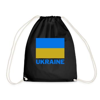 Ukraine design avec drapeau et couleurs nationales - Sac de sport léger - noir - Devant