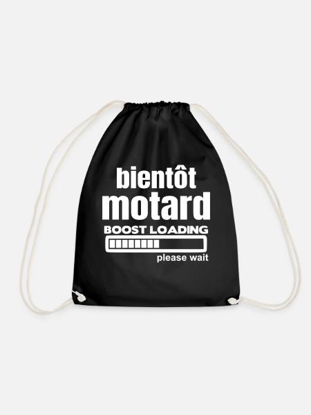 bientôt motard chargement patientez - Sac de sport léger - noir