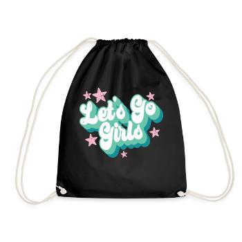 Let's Go Girls Hen Night Braut Junggesellenabschied - Turnbeutel - Schwarz - Vorne