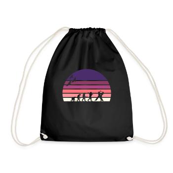 retro vintage sunset evolution DANCE - Drawstring Bag - black - Front