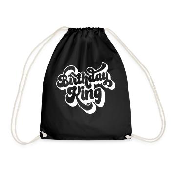 Birthday King - Cadeau de fête d’anniversaire cool pour hommes - Sac de sport léger - noir - Devant