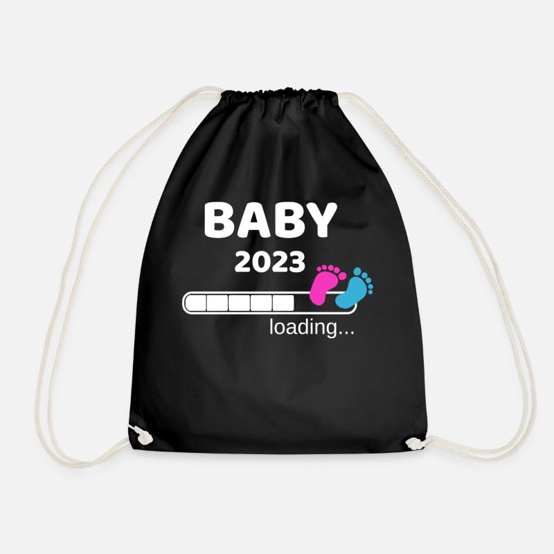 Baby 2023 Schwangerschaft Mutter Mama Idee - Turnbeutel - Schwarz