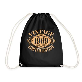 Vintage 1969 55e anniversaire hommes femmes 55 ans - Sac de sport léger - noir - Devant
