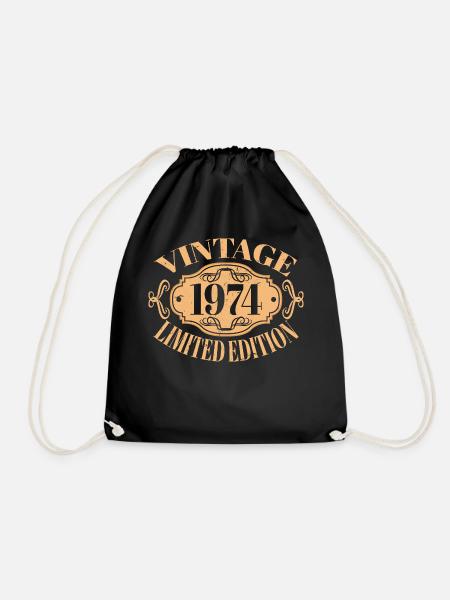 Jahrgang 1974, 50. Geburtstag Männer Frauen 50 Jahre alt - Turnbeutel - Schwarz