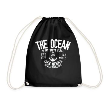 French Transat rum regatta - Drawstring Bag - black - Front