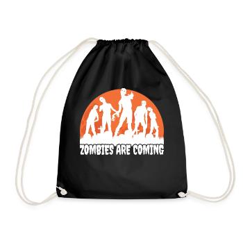 Les zombies arrivent Horreur effrayante Costume d’Halloween - Sac de sport léger - noir - Devant