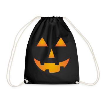 Helloween Pumpkin Face Creepy Costume - Drawstring Bag - black - Front