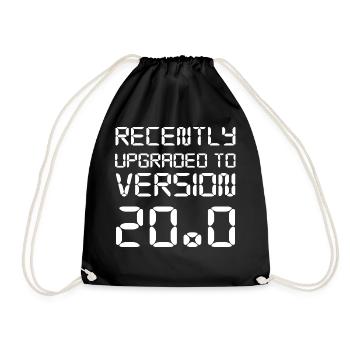 20th birthday - Drawstring Bag - black - Front