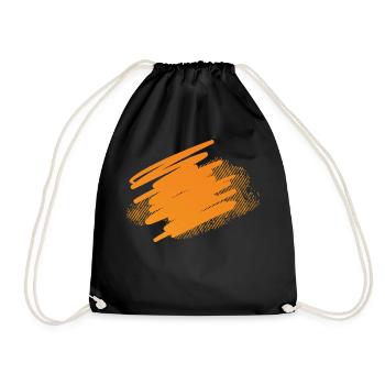 Farbkleckse Kleckse Farbspritzer Maler Geschenk - Turnbeutel - Schwarz - Vorne