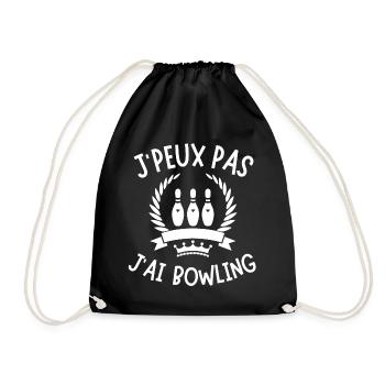 Bowling, bowling sport, bowling humour - Sac de sport léger - noir - Devant