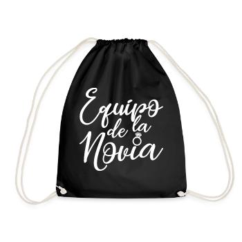 Equipo dela Novia Team Bride Wedding Bridesmaid - Drawstring Bag - black - Front