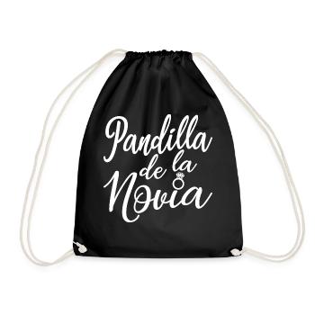 Pandilla de la Novia Bride's Gang Bridesmaid Gift - Drawstring Bag - black - Front