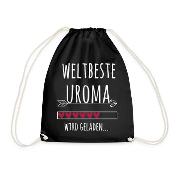 Weltbeste Uroma Ankündigung Schwangerschaft - Turnbeutel - Schwarz - Vorne