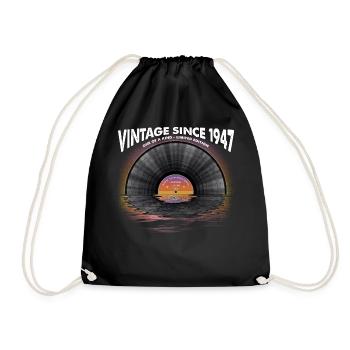 Vintage depuis 1947 Retro Disco Music Vintage - Sac de sport léger - noir - Devant