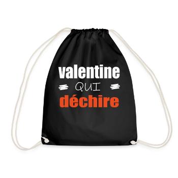 Valentine Qui Déchire Couple Saint Valentin Humour - Sac de sport léger - noir - Devant