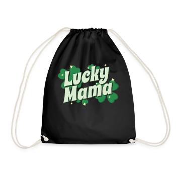 St. Patrick’s Day Gift Shamrock Irish Women - Drawstring Bag - black - Front