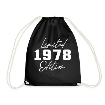 45th Birthday Men Women Anniversary 45 Years Old - Drawstring Bag - black - Front