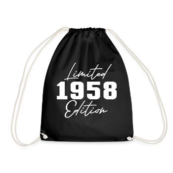 65th Birthday Men Women Anniversary 65 Years Old - Drawstring Bag - black - Front